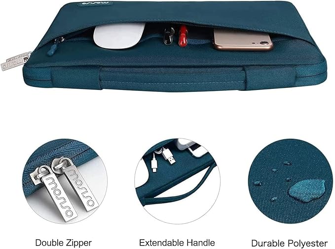MOSISO Compatible with MacBook Air 13 inch Case M5 2026 M4 2025 M3 M2 2024-2022 A3449 A3240 A3113 A2681,Hard Shell&Sleeve Bag&Keyboard Skin&Webcam Cover&ScreenFilm for MacBook Air 13.6, Teal Green