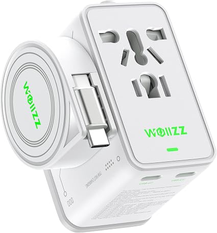 75W GaN Fast Charging European Plug Travel Universal Adapter