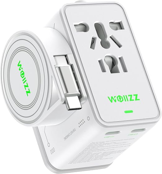 75W GaN Fast Charging European Plug Travel Universal Adapter