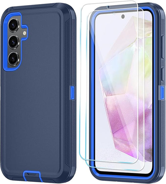 ONOLA Compatible with Samsung Galaxy S26+ / S26 Plus Case with HD Screen Protector [Not fit S26 / S26 Ultra], 3 in 1 Heavy Duty Phone Case for Galaxy S26 Plus 6.7",DarkBlue