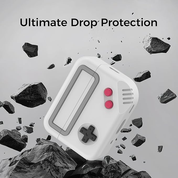 for AirPods Pro 3 Case - 2025 Silicone Game Console Design Case for Apple AirPods Pro 3rd Generation, Cute Airpod Pro 3 Cover for Men/Women (Light Grey)