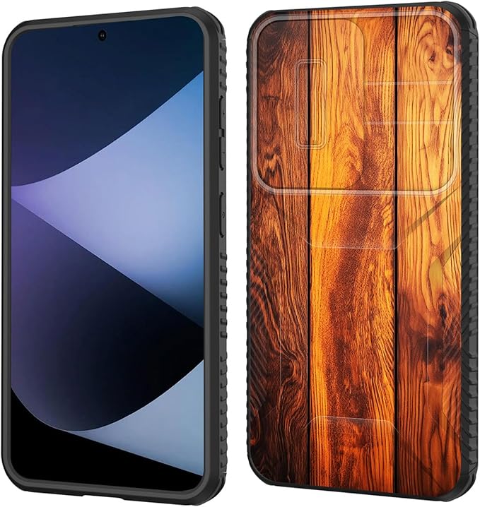 for Galaxy S26 Plus Case Built in Slide Camera Lens Cover,Heavy Duty Shockproof Protection Dual Layer Case for Samsung Galaxy S26 Plus 6.7" 2026,Vintage Wood Texture
