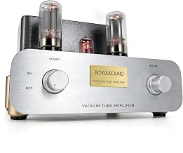 F5 Pure Class A Single-Ended Stereo Tube Integrated Amplifier, 6N1 + 2×6L6 HiFi Tube Amp with Volume Control, Dual RCA Inputs (CD/AUX), 8Ω/4Ω/COM Speaker Outputs