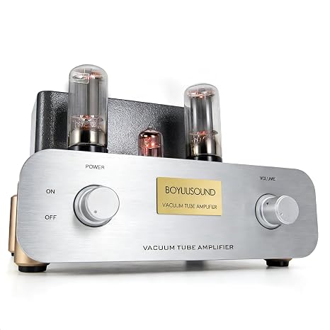 F5 Pure Class A Single-Ended Stereo Tube Integrated Amplifier, 6N1 + 2×6L6 HiFi Tube Amp with Volume Control, Dual RCA Inputs (CD/AUX), 8Ω/4Ω/COM Speaker Outputs