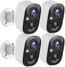 MaxiViz Security Cameras Wireless Outdoor (4 Pack), Battery Powered Cameras for Home Security with AI Motion Detection, 2K Color Night Vision, 2-Way Talk, IP66 Weatherproof, SD/Cloud Storage