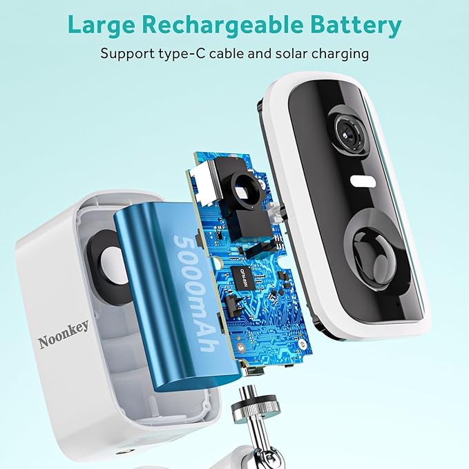 4MP Solar Security Camera Outdoor, 5G&2.4GHz Wireless Rechargeable Battery Cam with Spotlight/Siren, AI Human Detection, Color Night Vision, 2-Way Audio, IP65 Waterproof, Alexa,No Power Needed