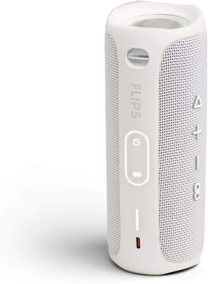 JBL FLIP 5 Waterproof Portable Bluetooth Speaker - White (Renewed)