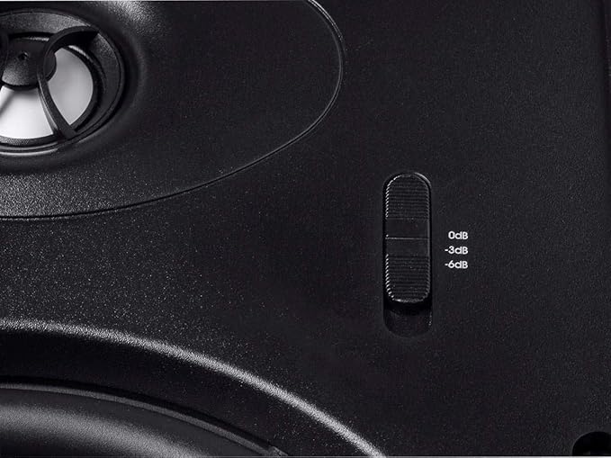 Monoprice 2-Way Carbon Fiber In-Wall Speakers - 8 Inch (Pair) With Paintable Magnetic Grille - Alpha Series,BLACK