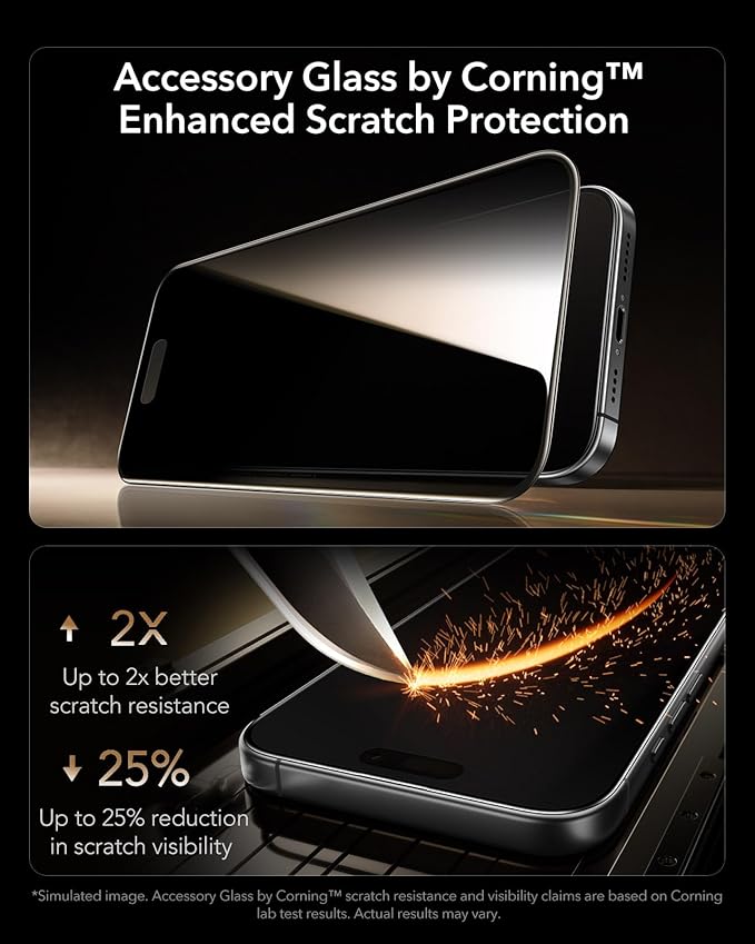 ESR for iPhone 17 Privacy Screen Protector with Camera Lens Protector