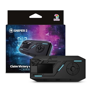 Brook Sniper 2 Keyboard and Mouse Adapter for PS5 PS4 Xbox Series X|S Xbox One Switch Switch 2 PC Mobile – RGB Lighting, Smart Macro, Controller Tuning, OTA Update