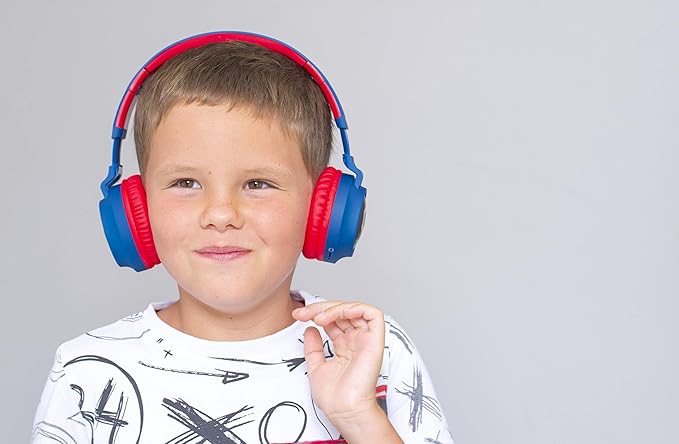 PowerLocus Kids Headphones Wireless, Bluetooth Headphones for Kids Over Ear, LED Lights, 85dB Safe Volume Limit, Foldable, Micro SD Mode, Built-in and Line-in Microphone for Phones,Tablets,Laptop