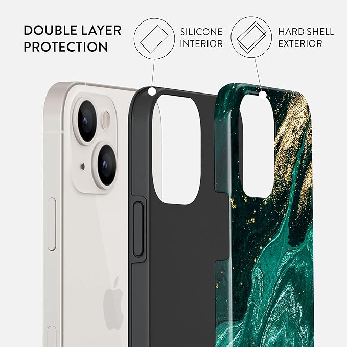 BURGA Phone Case for iPhone 13 - Cute, Trendy, Aesthetic, Pattern Phone Cover, Hard Shell Protection - fits Apple iPhone 13 Case for Women and Men