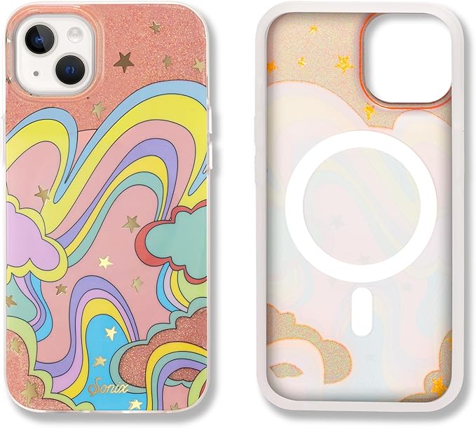 Sonix Case for iPhone 15 Plus, iPhone 14 Plus | Compatible with MagSafe | 10ft Drop Tested | Illusion Rainbow