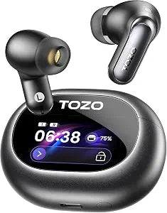 TOZO NC20 Pro Active Noise Cancelling Wireless Earbuds, Smart LCD Screen