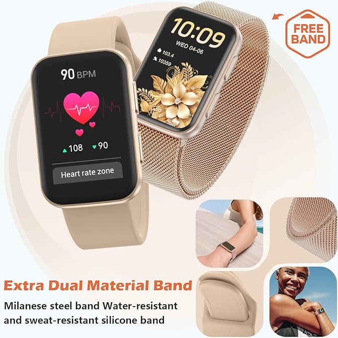 MorePro Smart Fitness Tracker – 24/7 Heart Rate & Blood Oxygen Tracking, Sleep & Activity Monitor, 120+ Sport Modes, IP68 Waterproof Smart Watch for Android iOS Women Men