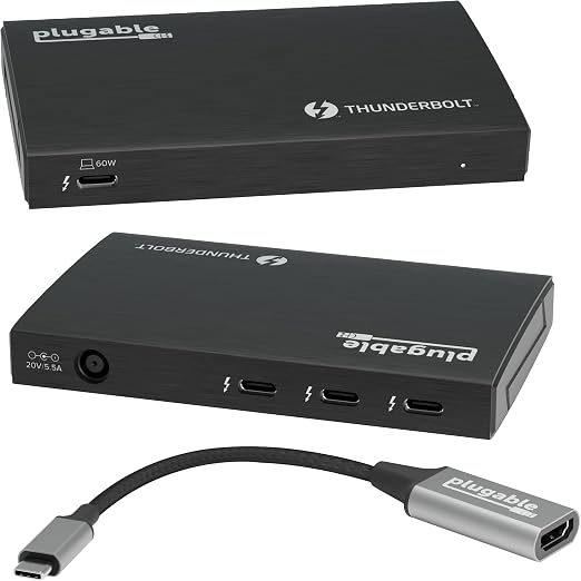 Plugable Thunderbolt 4 Hub | 3X Thunderbolt 4 Ports