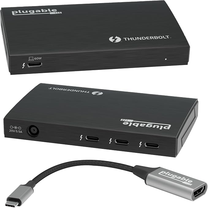Plugable Thunderbolt 4 Hub | 3X Thunderbolt 4 Ports