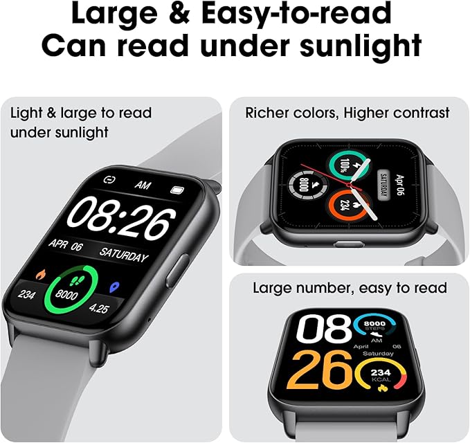 Pedometer Watch Senior Friendly No App/Phone Required, Waterproof Fitness Tracker Watch with Step Counter Calories/Sleep Tracker for Walking Running for Men Women