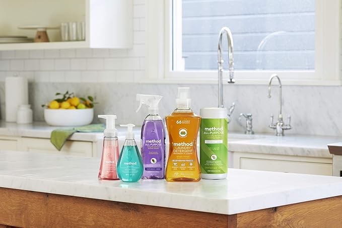 Method All-Purpose Cleaner Refill, Pink Grapefruit, Perfect for Most Counters, Tiles, Stone, and More, 68 Fl Oz bottles, (Pack of 6)
