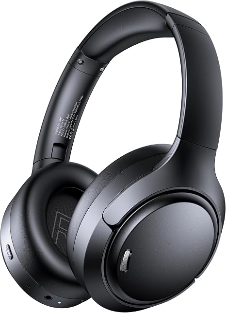 Hybrid Active Noise Cancelling Bluetooth 6.0 Headphones 120H Long Playtime, 6 ENC Mic, Over Ear Headphones Wireless, Hi-Res Audio, Memory Foam Earcup, Transparency Mode ANC Headphone for Travel Office