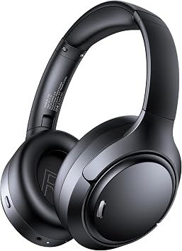 Hybrid Active Noise Cancelling Bluetooth 6.0 Headphones 120H Long Playtime, 6 ENC Mic, Over Ear Headphones Wireless, Hi-Res Audio, Memory Foam Earcup, Transparency Mode ANC Headphone for Travel Office