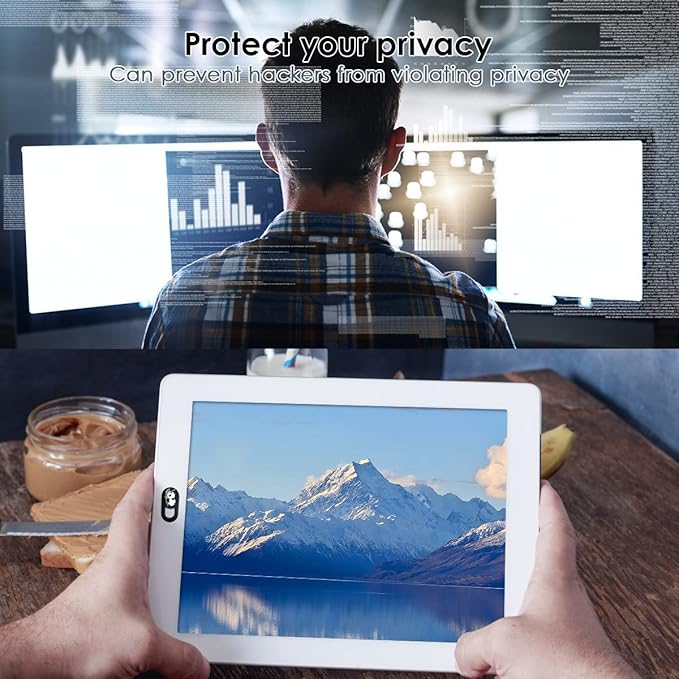 Webcam Laptop Camera Cover Slide, Cute Pattern Web Camera Cover, 0.02-Inch Ultra-Thin Fits for Laptop MacBook Pro iMac Air Computer Smartphones Tablets Protect Your Privacy Security (Panda-3Pack)