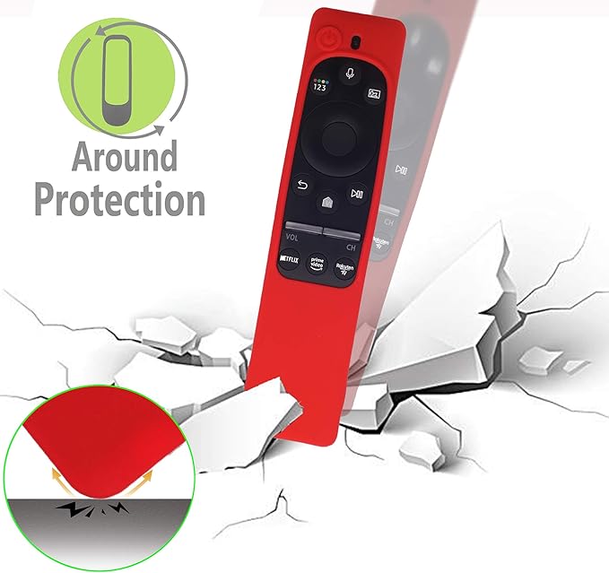 Silicone Protecitve Case Cover for Samsung Smart TV Remote Control BN59 Series, with Magnet Anti-Lost Shockproof Soft Anti Slip Samsung Remote Control Cover(Luminus Green)