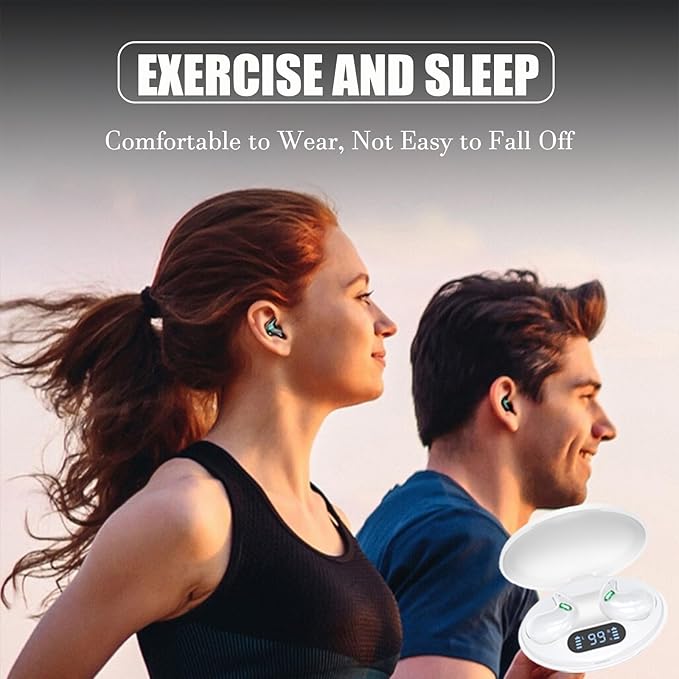 T16 Wireless Bluetooth 5.3 Sleep Earbuds, Noise Cancelling, Comfortable, IPX5 Waterproof, Lossless Sound Quality, Black