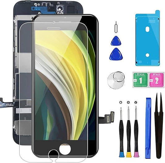 for iPhone 8/SE 2020 [ 2nd Generation ] Screen Replacement Black 4.7 inch, Bsz4uov LCD Display Touch Screen Digitizer, Waterproof Frame Adhesive Sticker+Repair Tool Kit