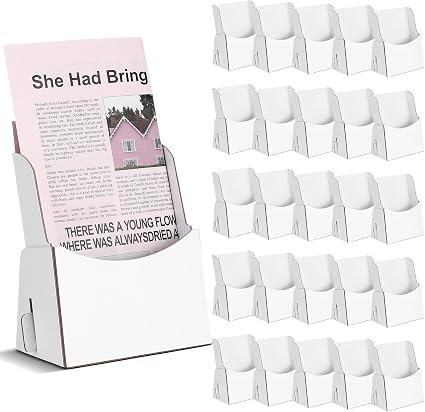 Dianelhall 25 Pcs Cardboard Brochure Holder 4.33x5.51 Rack Card Stand