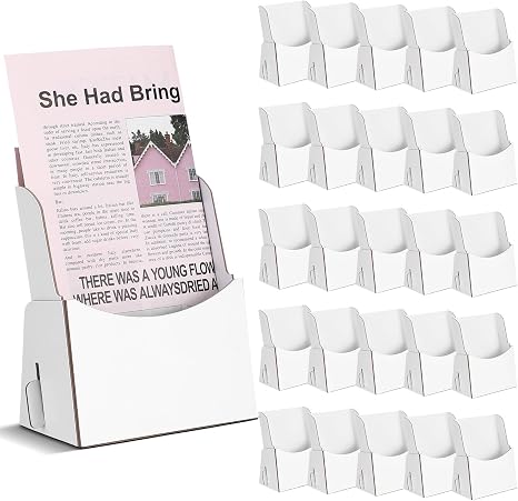 Dianelhall 25 Pcs Cardboard Brochure Holder 4.33x5.51 Rack Card Stand