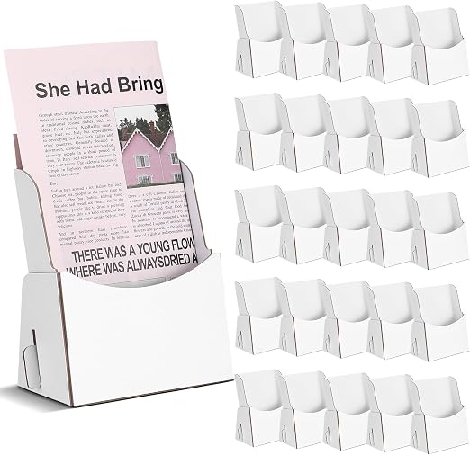 Dianelhall 25 Pcs Cardboard Brochure Holder 4.33x5.51 Rack Card Stand