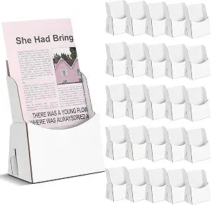 Dianelhall 25 Pcs Cardboard Brochure Holder 4.33x5.51 Rack Card Stand