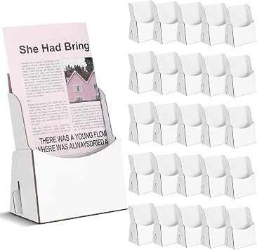 Dianelhall 25 Pcs Cardboard Brochure Holder 4.33x5.51 Rack Card Stand