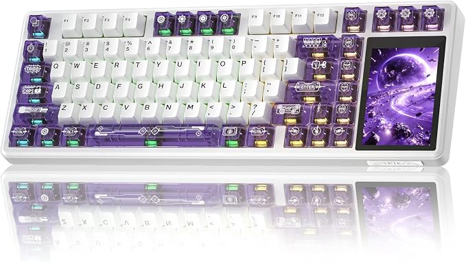 Aula L99 Wireless Mechanical Gaming Creamy Keyboard with Smart Touch Screen