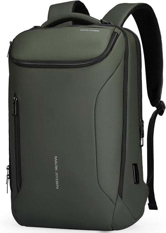 MARK RYDEN Business Backpack for Men, Waterproof High Tech Backpack with Sport Car Shape Design and USB Charging Port, Travel Laptop Backpack Fits 17.3 Inch Notebook