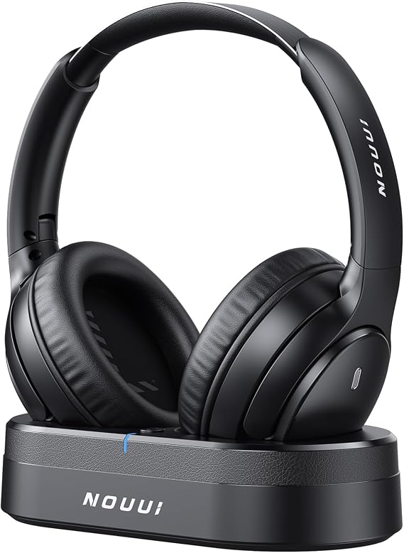 Wireless Headphones for TV Watching, TV Headphones Wireless for Seniors with Transmitter Charging Base, Over Ear Bluetooth Headphones with No Audio Delay, Plug and Play, Gifts for Parents and Elderly