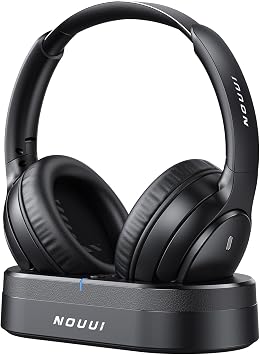 Wireless Headphones for TV Watching, TV Headphones Wireless for Seniors with Transmitter Charging Base, Over Ear Bluetooth Headphones with No Audio Delay, Plug and Play, Gifts for Parents and Elderly