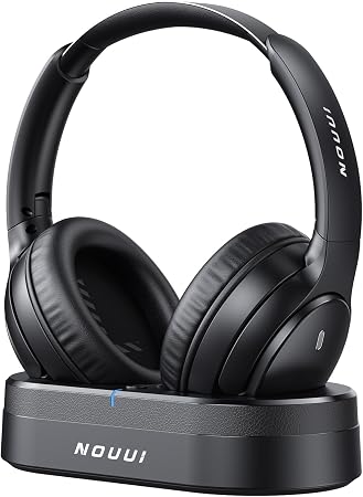 Wireless Headphones for TV Watching, TV Headphones Wireless for Seniors with Transmitter Charging Base, Over Ear Bluetooth Headphones with No Audio Delay, Plug and Play, Gifts for Parents and Elderly