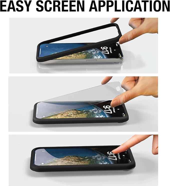 DEWALT Phone Case & Screen Protector Bundle for iPhone 16 – 360° Rotatable Magnetic Ring Stand + 2-Pack Tempered Glass for Ultimate Protection