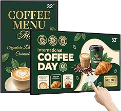 32-Inch Wall Mount Digital Signage, 10-Point Touch FHD Commercial Display - Image 1