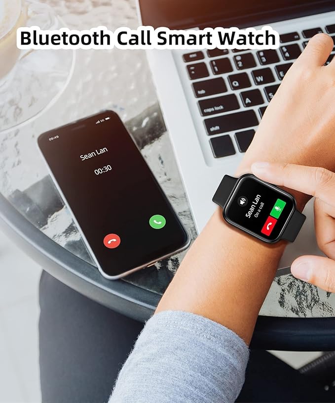 RERE ASW2 Smart Watch (Answer/Make Call), Alexa Built-in, 1.69" Fitness Tracker with 60 Sports Mode, Heart Rate, Blood Oxygen, Sleep Monitor, Fit for Android and iPhone, IP68 Waterproof, Pink