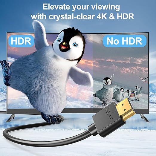 HDMI Cable 3FT 5Pack Black, 4K HDMI Cord 3FT High Speed Shielded HDMI to HDMI 2.0 Cable with 4K@60Hz/ 2K@144Hz/ 1080P,HDCP 2.2, HDR, ARC for Laptop, Monitor, KVM, Splitter, PS5, PS4, Xbox, Soundbar
