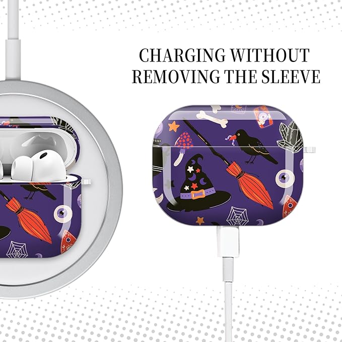 Case for AirPod Pro 3 Shock-Proof Protective Hard Case with Golden Keychain Compatible with Apple Airpods Pro 3rd Generation 2025 (Magic Boho Purple)