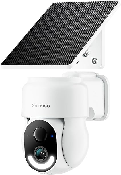 GALAYOU Solar Camera Outdoor Wireless for Home Security 2.4GWiFi, R6 1Pack