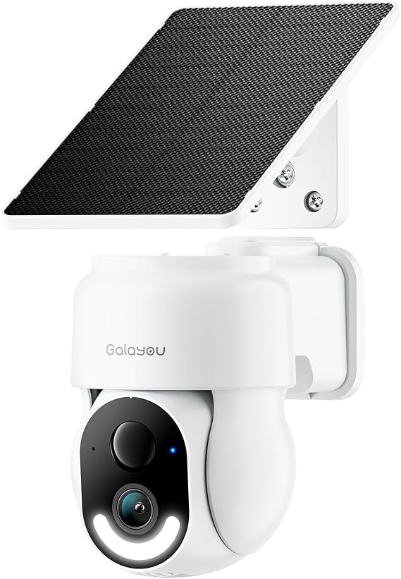 GALAYOU Solar Camera Outdoor Wireless for Home Security 2.4GWiFi, R6 1Pack