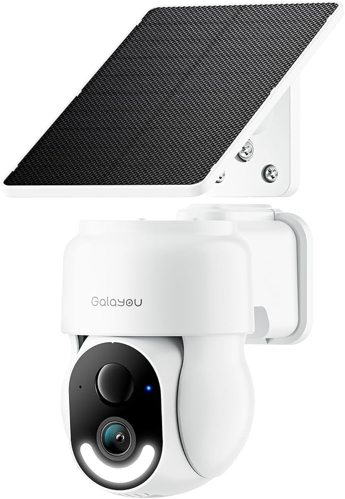 GALAYOU Solar Camera Outdoor Wireless for Home Security 2.4GWiFi, R6 1Pack
