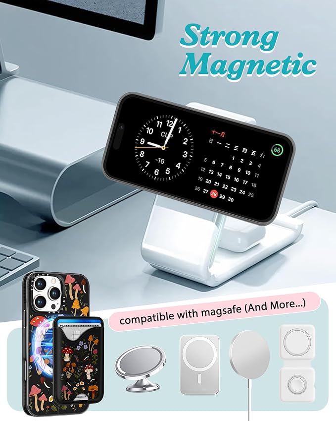 Toycamp for iPhone 16 Pro Max Case - Compatible with Magsafe Credit Card Holder Wallet Magnetic Cute Women Teen Girls Kawaii Girly Unique Design Phone Cover for Apple 16 Promax 6.7"