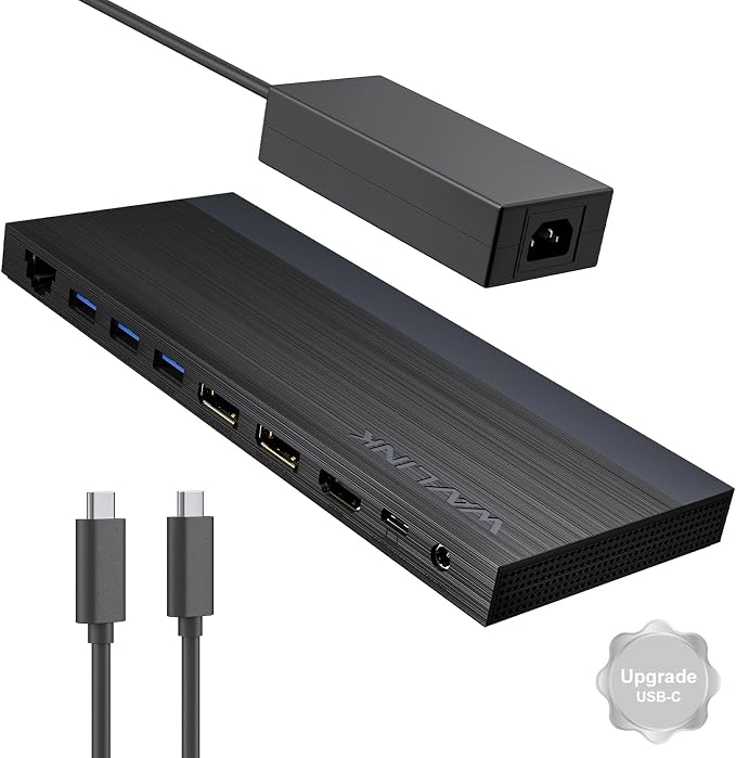 Laptop Docking Station,WAVLINK Dock 3 Monitors,Dual DP,HDMI - Image 8