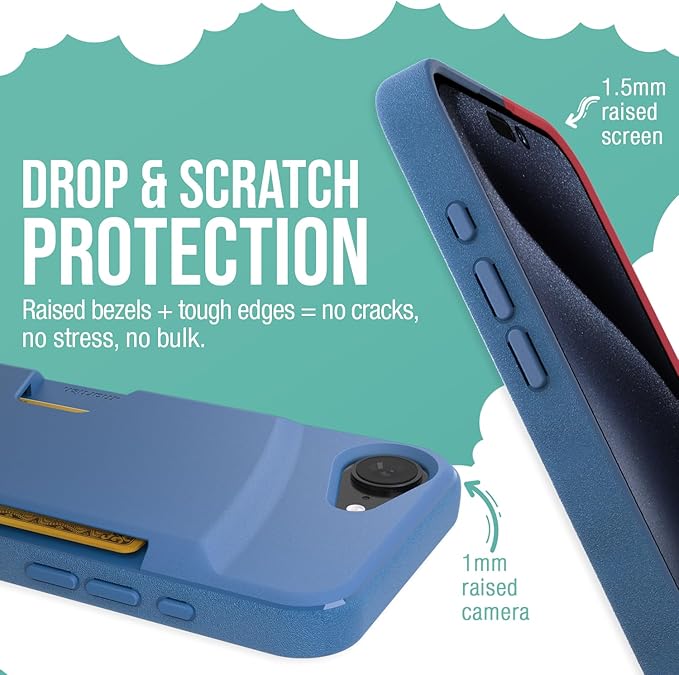 Smartish iPhone 17e/16 Wallet Case + 2-Pack Tempered Glass Screen Protector Bundle